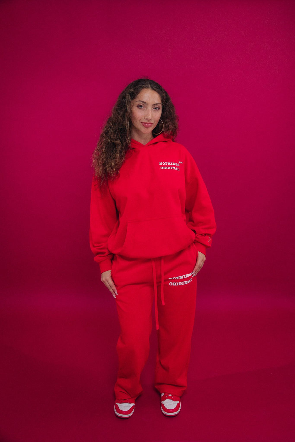 Dice Straight Leg Joggers (RED)