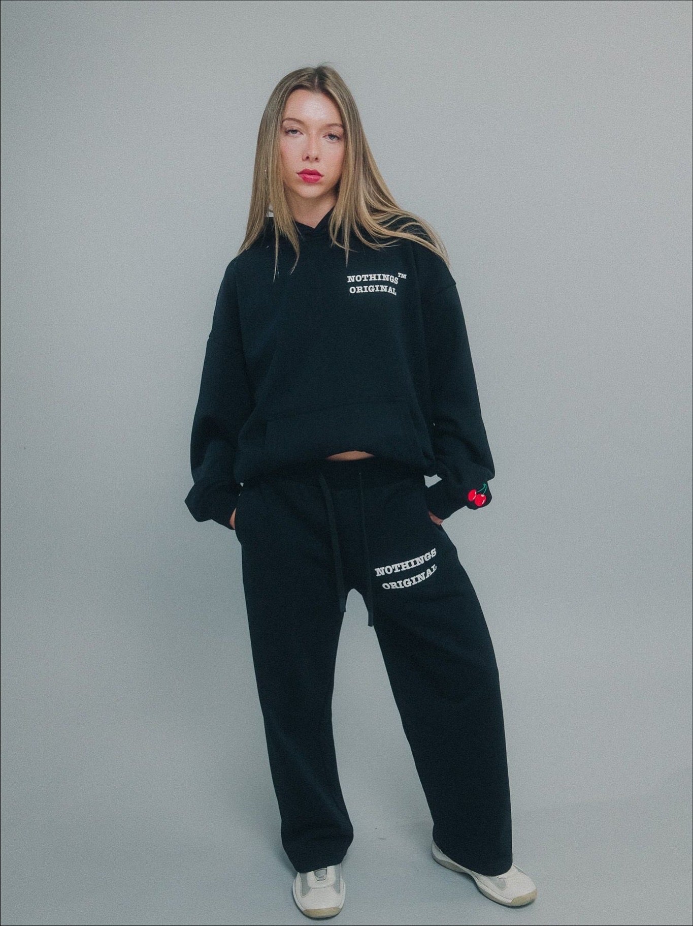 Dice Straight Leg Joggers (BLACK)