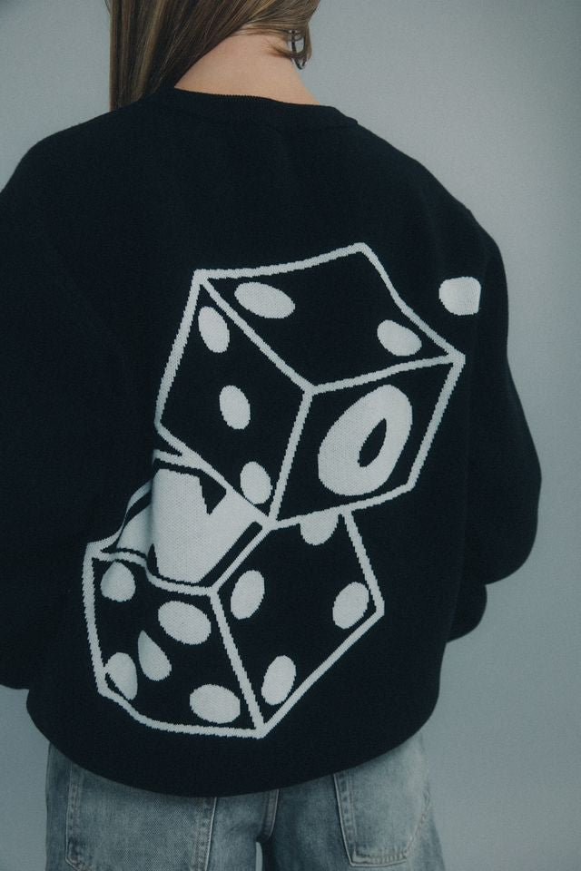 Dice Knit Jumper (BLACK)
