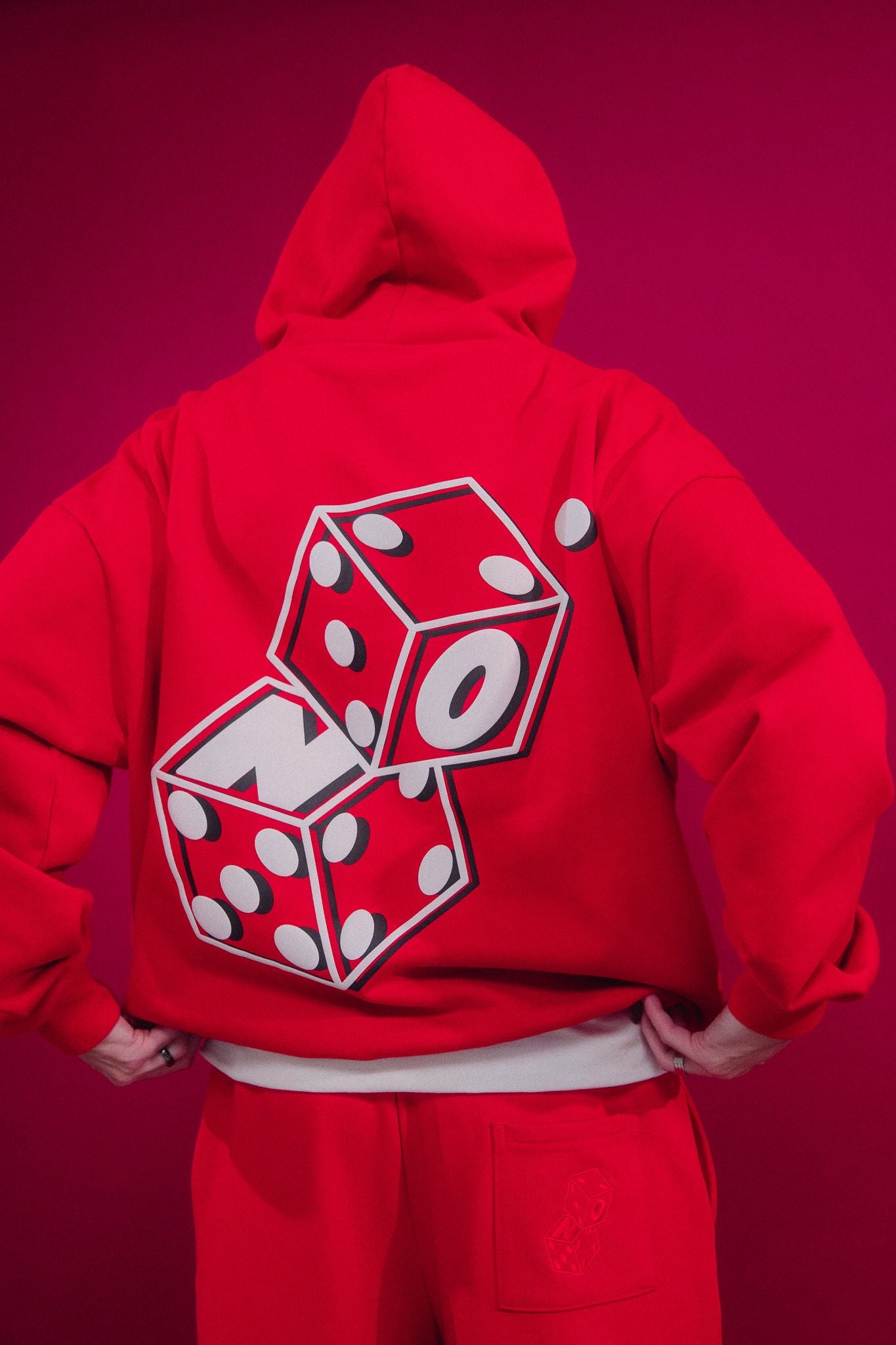 Dice Straight Leg Joggers (RED)